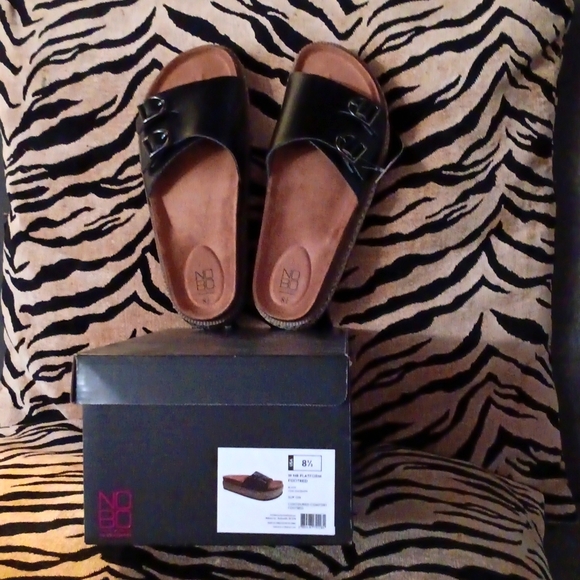 No Boundaries Shoes - No boundaries women's open toe slip on sandals One inch platform